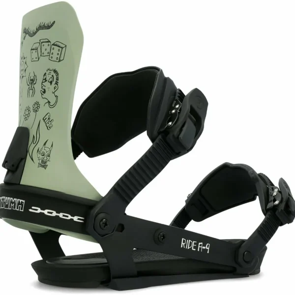 Sims Solo Snowboard + Ride x Autumn A-9 Snowboard Bindings 2024