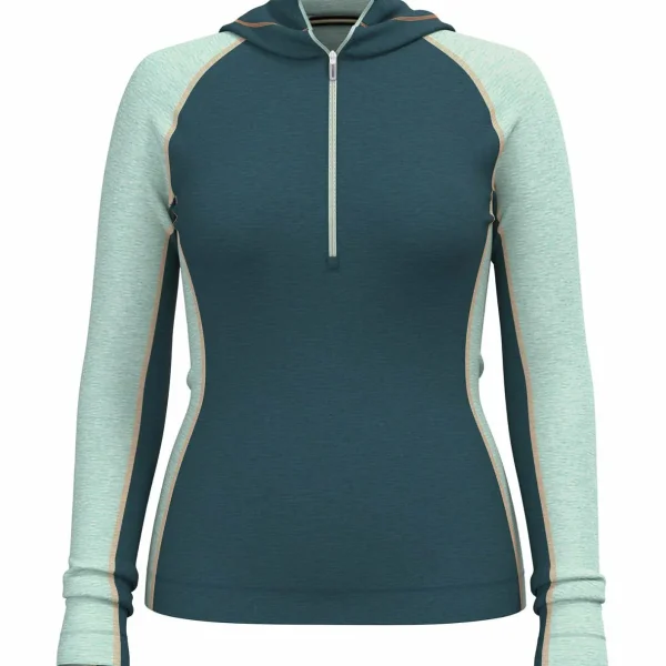 Women Smartwool Classic Thermal Merino Base Layer 1/2 Zip Hoodie - Women's