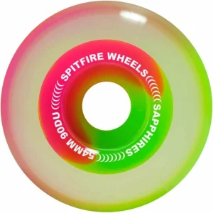 Spitfire 90a Neon Pink/Green Sapphire Skateboard Wheels