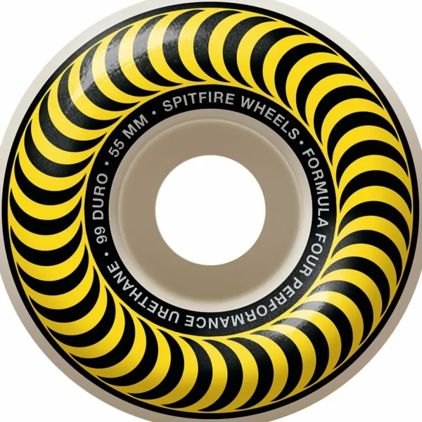Spitfire Formula Four 99d Classics Skateboard Wheels + Cheapshots Bearings