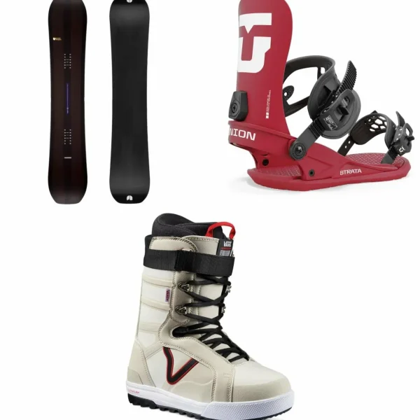 United Shapes Object Snowboard + Union Strata Snowboard Bindings + Vans Hi-Standard Pro Snowboard Boots 2025