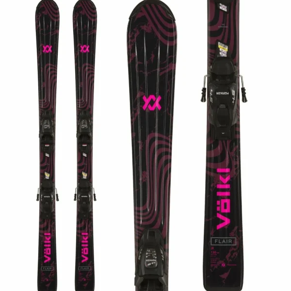 Kids Völkl Flair Jr Skis + vMotion 4.5 Jr Bindings - Kids' 2025