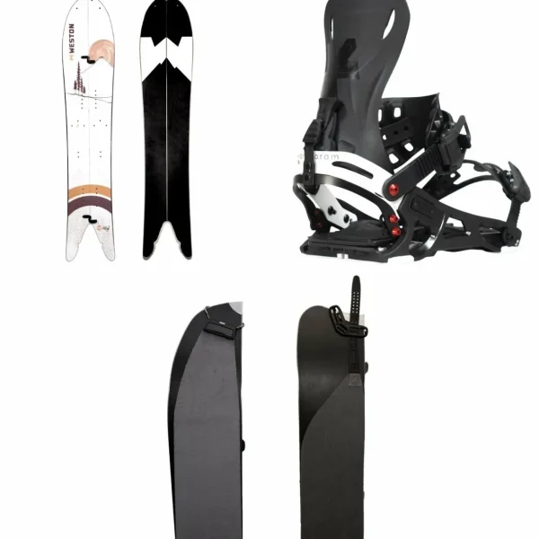 Weston Japow Splitboard + Karakoram Ultra Ranger + Split Interface Splitboard Bindings + Smart Skins 2025