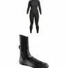 XCEL 4/3 Axis Back Zip Wetsuit - Women's + 3mm Axis Round Toe Wetsuit Boots